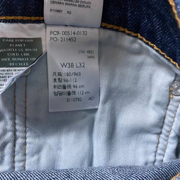 NWT Levi's 514 Straight Leg Jeans Men's 38 x 32 Regular Fit Blue Stretch - Picture 11 of 16